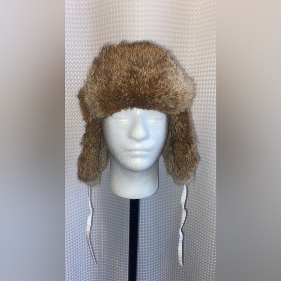 Men’s SIMONS Le 31 white Trapper Aviator Winter hat with genuine Fur size medium - Picture 2 of 16